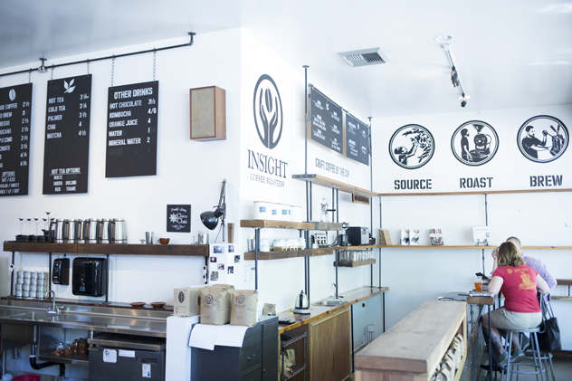 {Inside Insight Coffee at  S and 8th streets}
