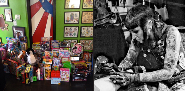 Toys for tats: Local tattoo shop finding different way to give back this  season